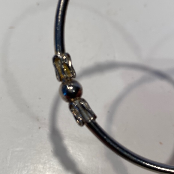 Silvertone Bali Bangle Bracelet - Picture 3 of 3